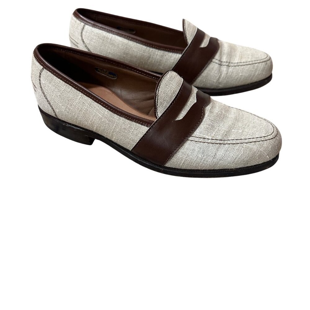Allen Edmonds Randolph Verse Penny Loafer Sand Brown Mens Size 8.5D Classic Work